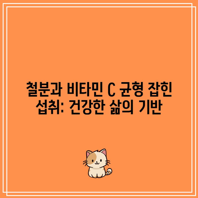 철분과 비타민 C 균형 잡힌 섭취: 건강한 삶의 기반