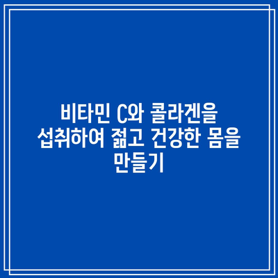 비타민 C와 콜라겐을 섭취하여 젊고 건강한 몸을 만들기