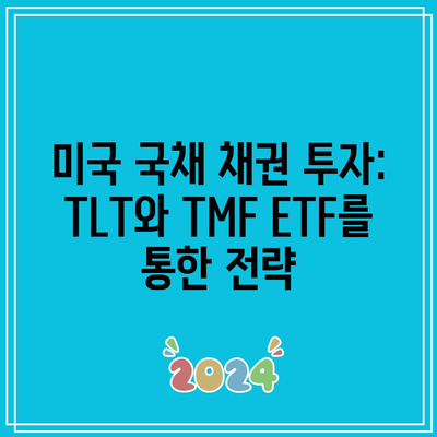 미국 국채 채권 투자: TLT와 TMF ETF를 통한 전략