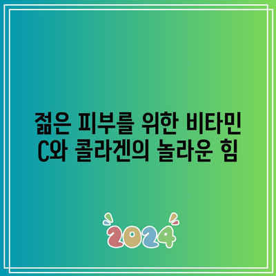 젊은 피부를 위한 비타민 C와 콜라겐의 놀라운 힘