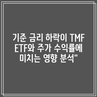 기준 금리 하락이 TMF ETF와 주가 수익률에 미치는 영향 분석”