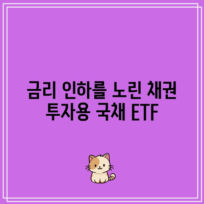 금리 인하를 노린 채권 투자용 국채 ETF