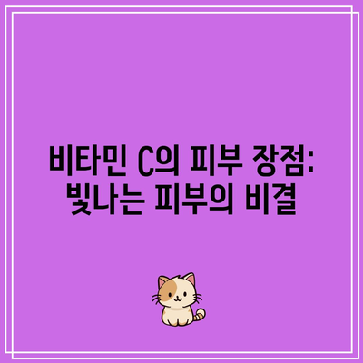 비타민 C의 피부 장점: 빛나는 피부의 비결