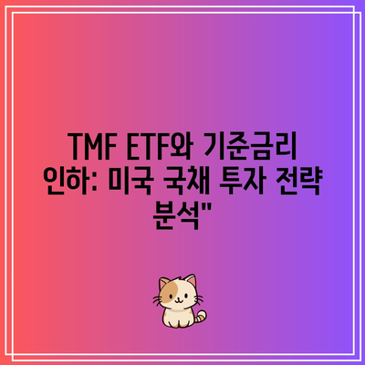 TMF ETF와 기준금리 인하: 미국 국채 투자 전략 분석”