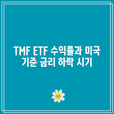 TMF ETF 수익률과 미국 기준 금리 하락 시기