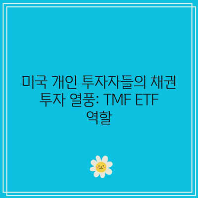 미국 개인 투자자들의 채권 투자 열풍: TMF ETF 역할