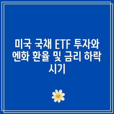 미국 국채 ETF 투자와 엔화 환율 및 금리 하락 시기