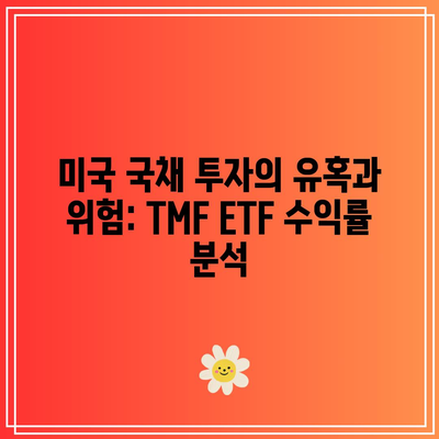 미국 국채 투자의 유혹과 위험: TMF ETF 수익률 분석