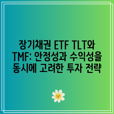 장기채권 ETF TLT와 TMF: 안정성과 수익성을 동시에 고려한 투자 전략