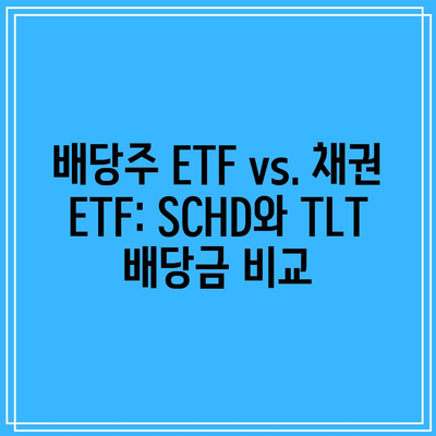 배당주 ETF vs. 채권 ETF: SCHD와 TLT 배당금 비교