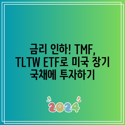 금리 인하! TMF, TLTW ETF로 미국 장기 국채에 투자하기