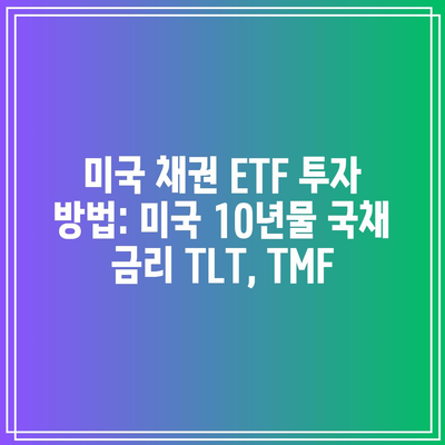 미국 채권 ETF 투자 방법: 미국 10년물 국채 금리 TLT, TMF