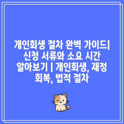 개인회생 절차 완벽 가이드| 신청 서류와 소요 시간 알아보기 | 개인회생, 재정 회복, 법적 절차