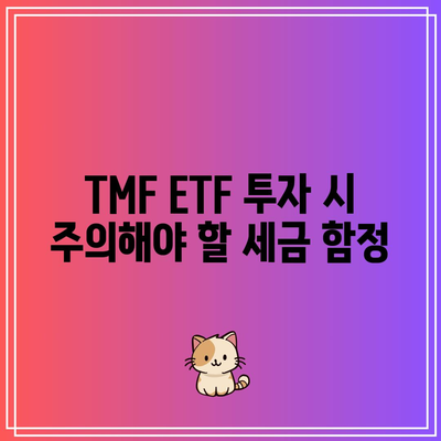 TMF ETF 투자 시 주의해야 할 세금 함정