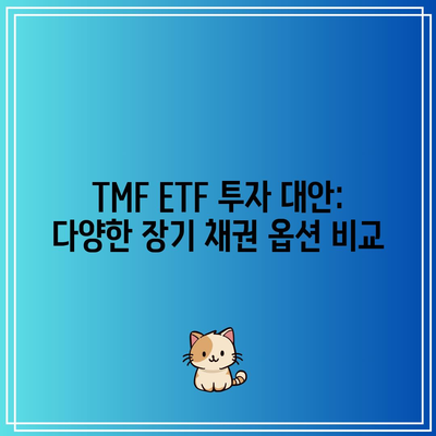 TMF ETF 투자 대안: 다양한 장기 채권 옵션 비교