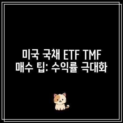 미국 국채 ETF TMF 매수 팁: 수익률 극대화