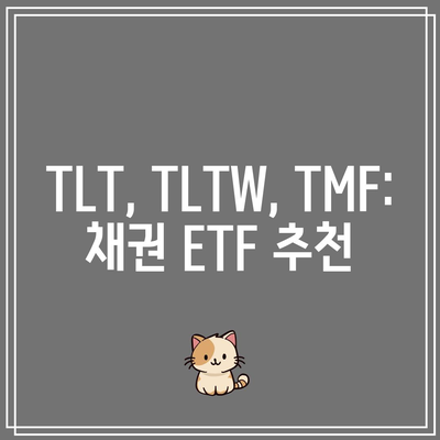 TLT, TLTW, TMF: 채권 ETF 추천