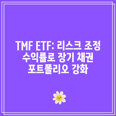 TMF ETF: 리스크 조정 수익률로 장기 채권 포트폴리오 강화