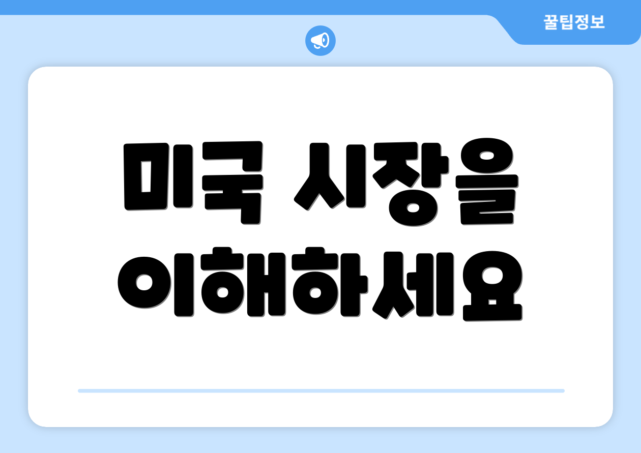 미국 시장을 이해하세요