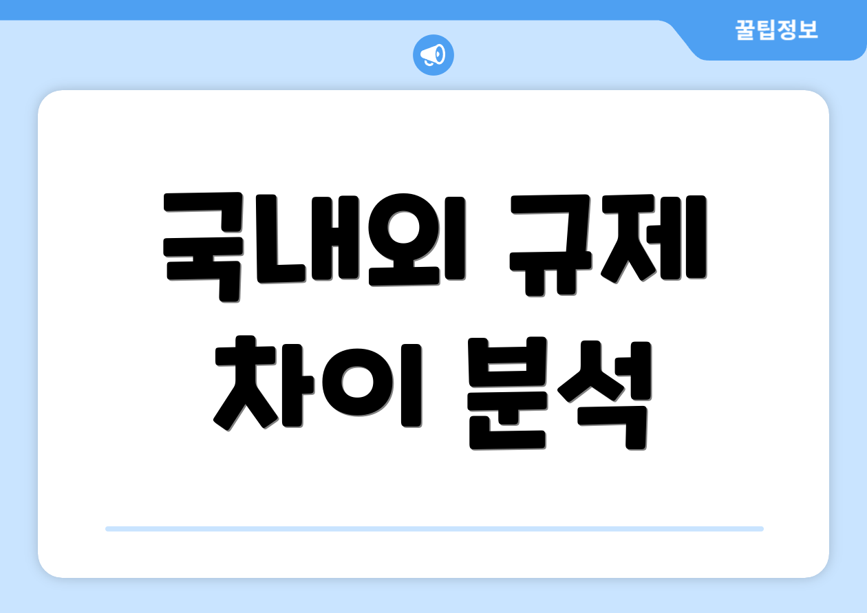 국내외 규제 차이 분석