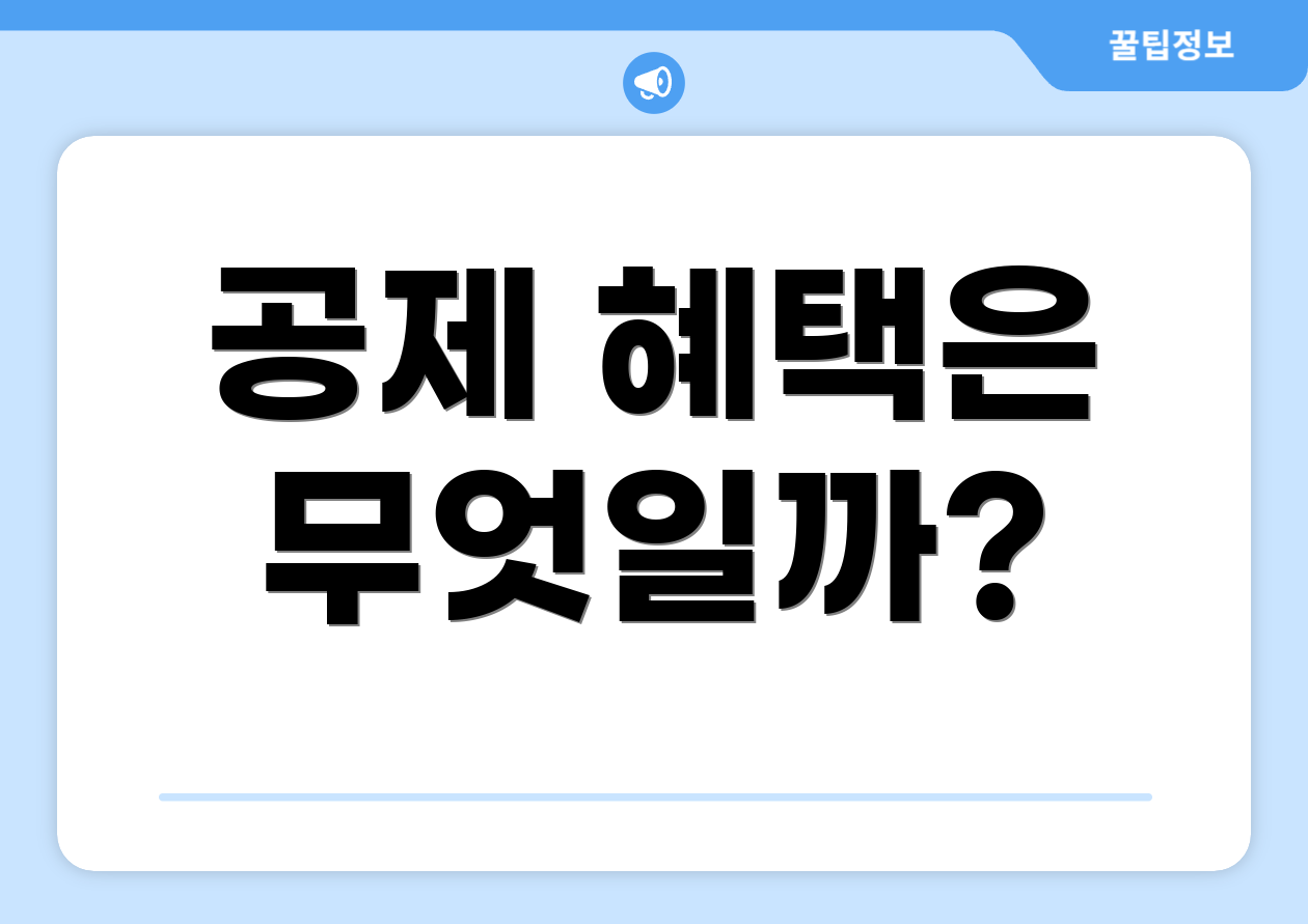 공제 혜택은 무엇일까?