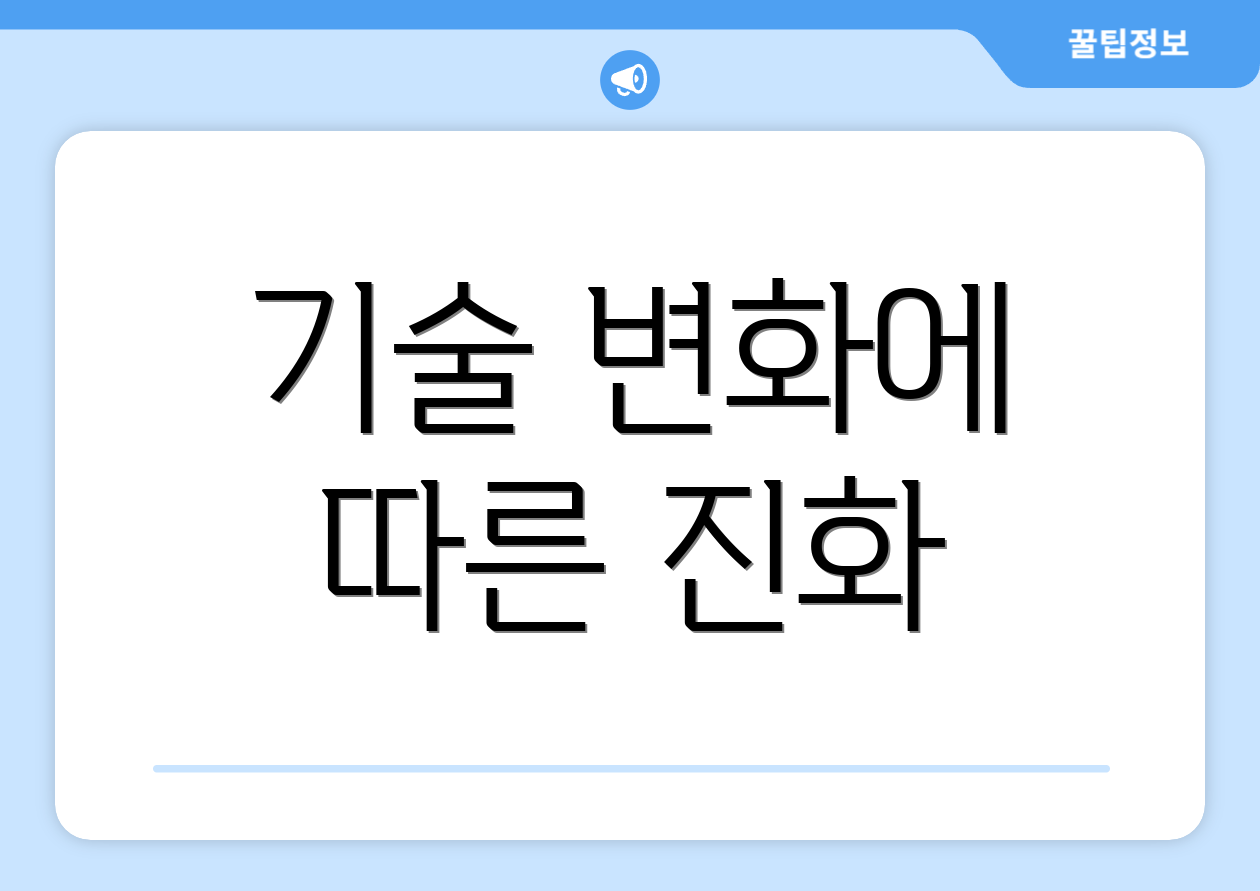 기술 변화에 따른 진화