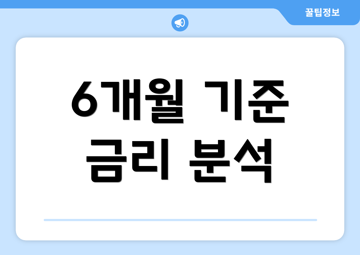 6개월 기준 금리 분석
