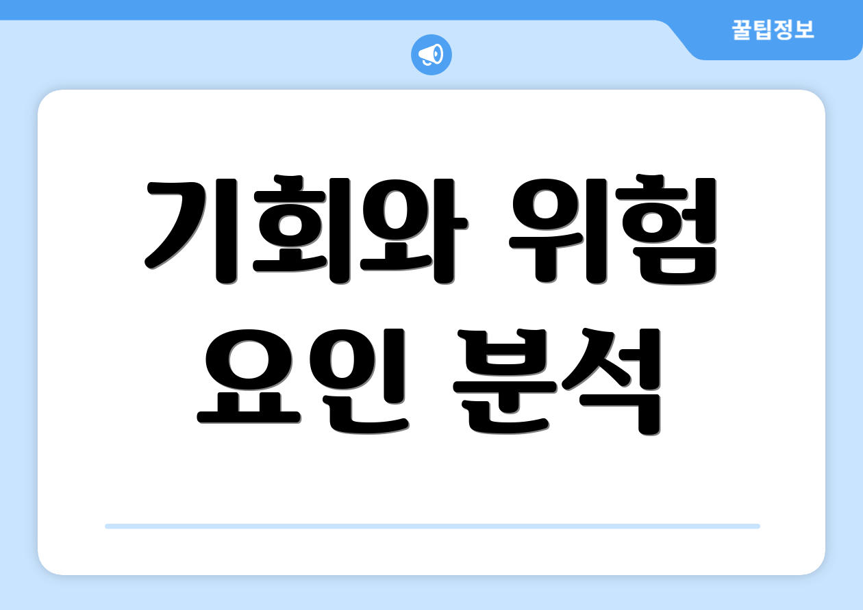 기회와 위험 요인 분석