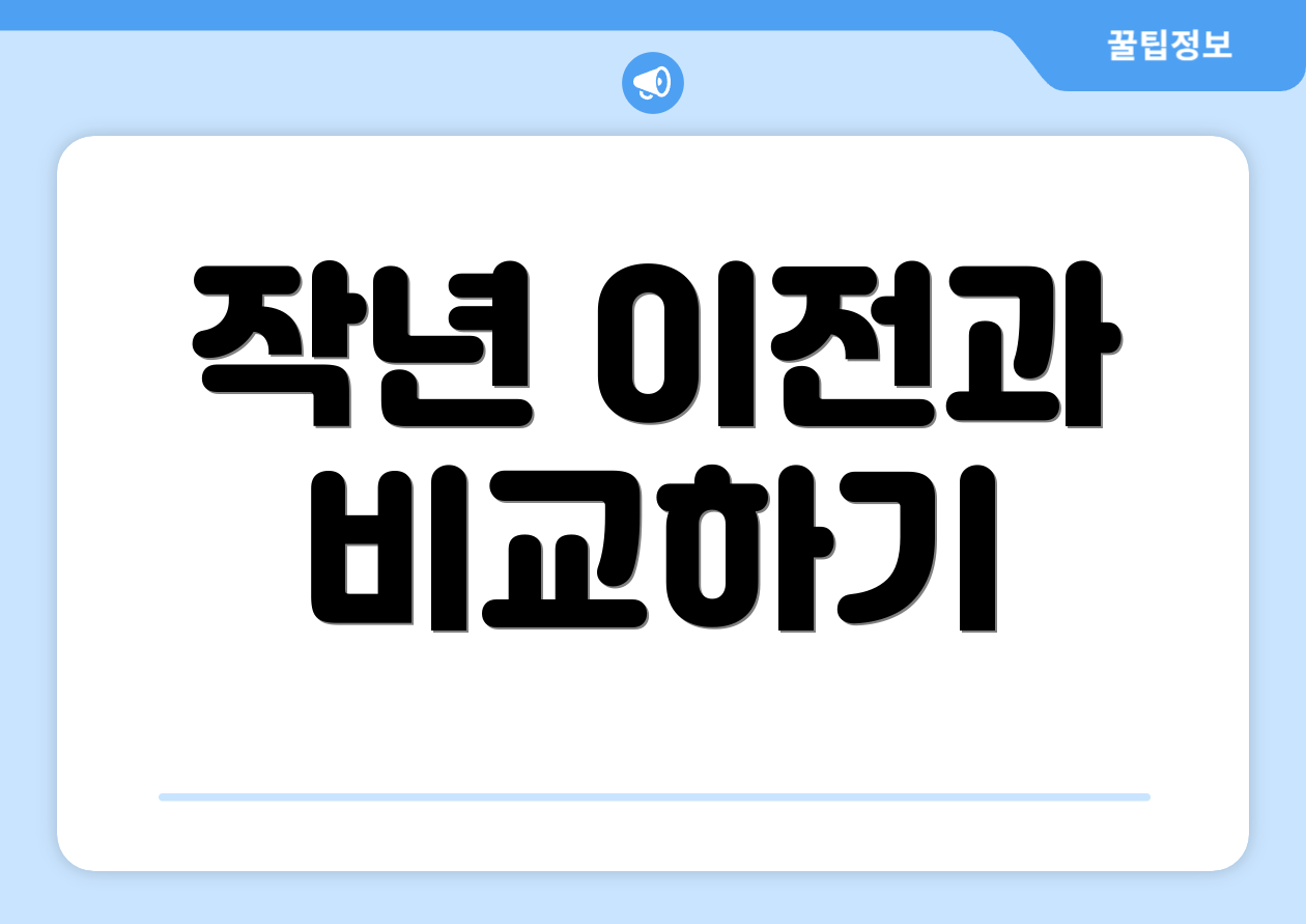 작년 이전과 비교하기