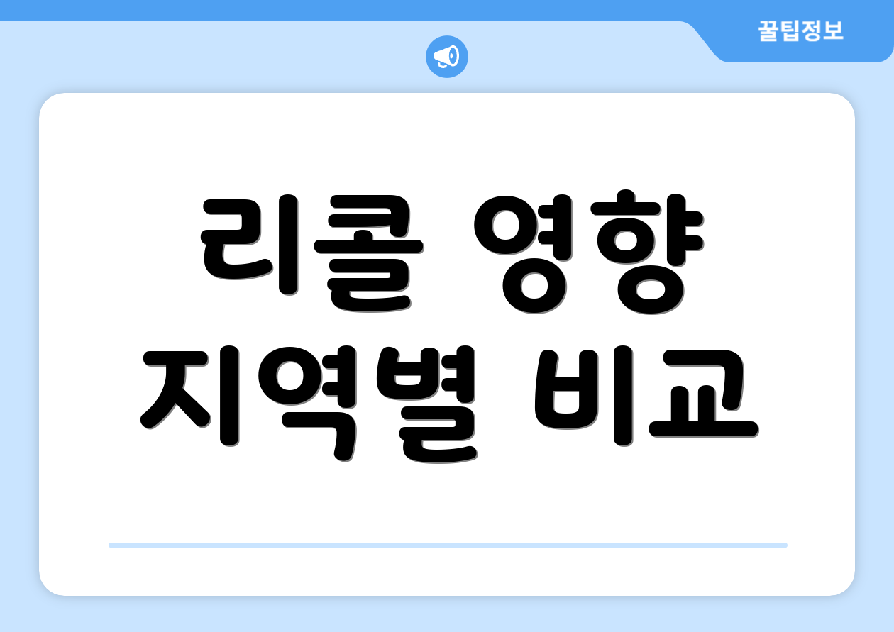 리콜 영향 지역별 비교
