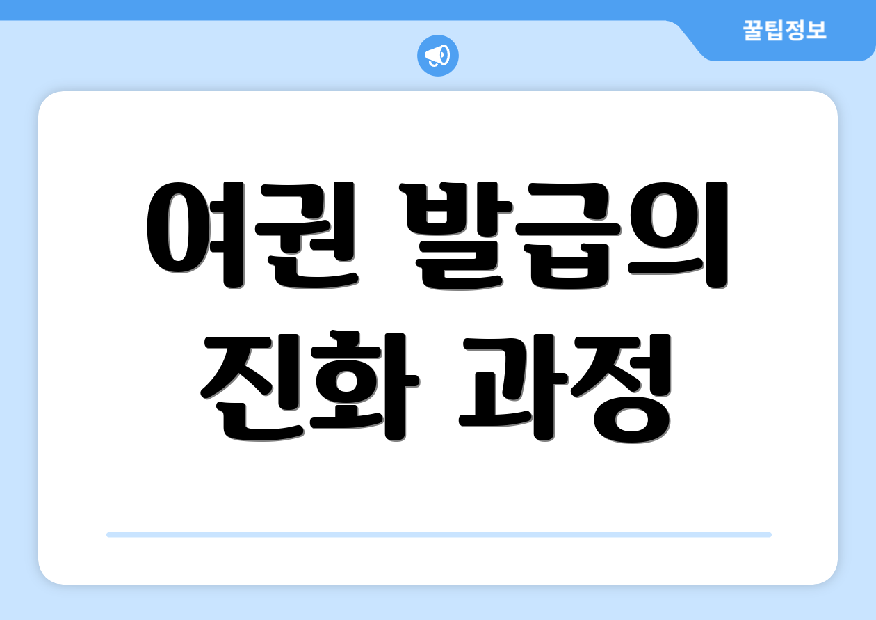 여권 발급의 진화 과정