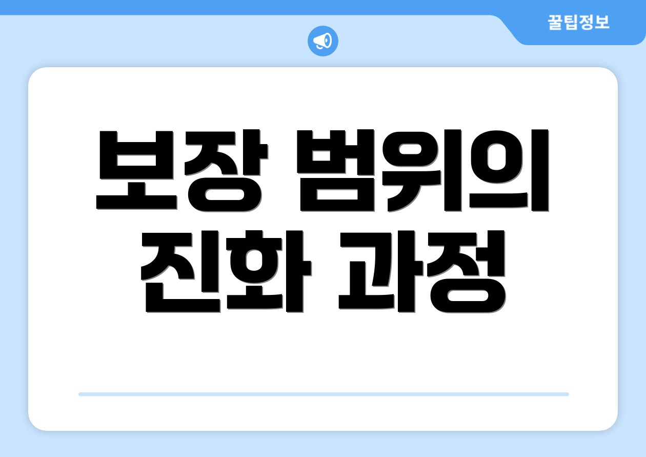 보장 범위의 진화 과정