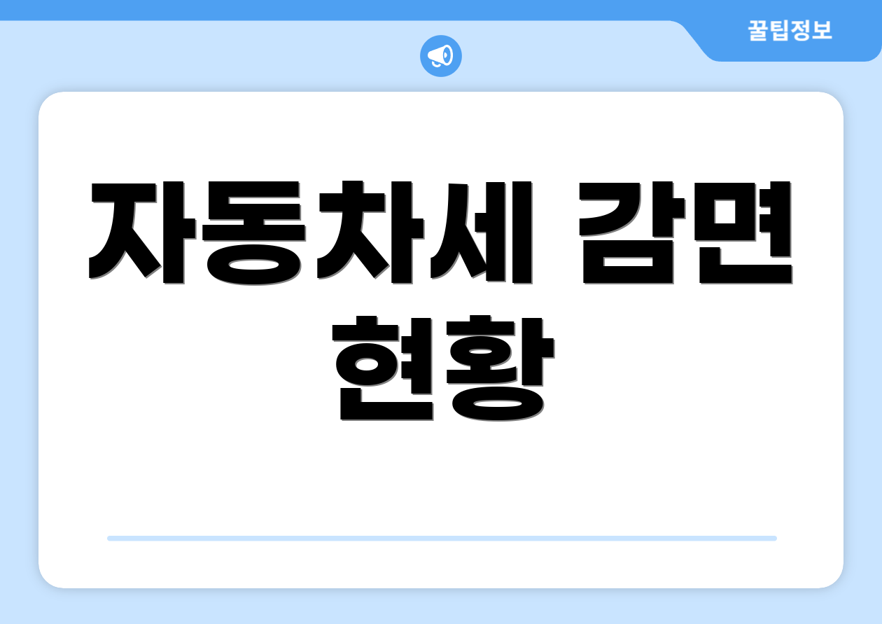 자동차세 감면 현황