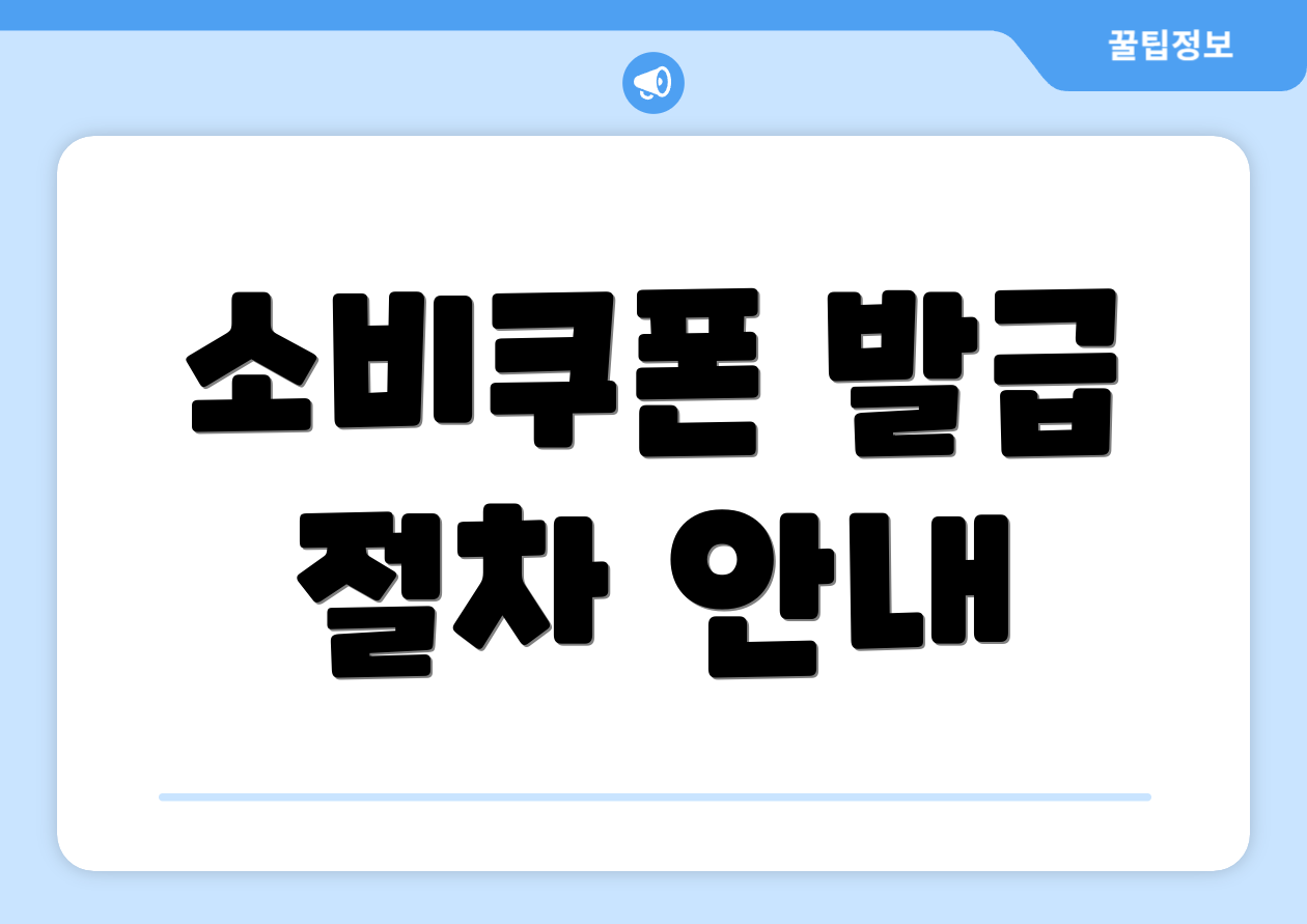 소비쿠폰 발급 절차 안내