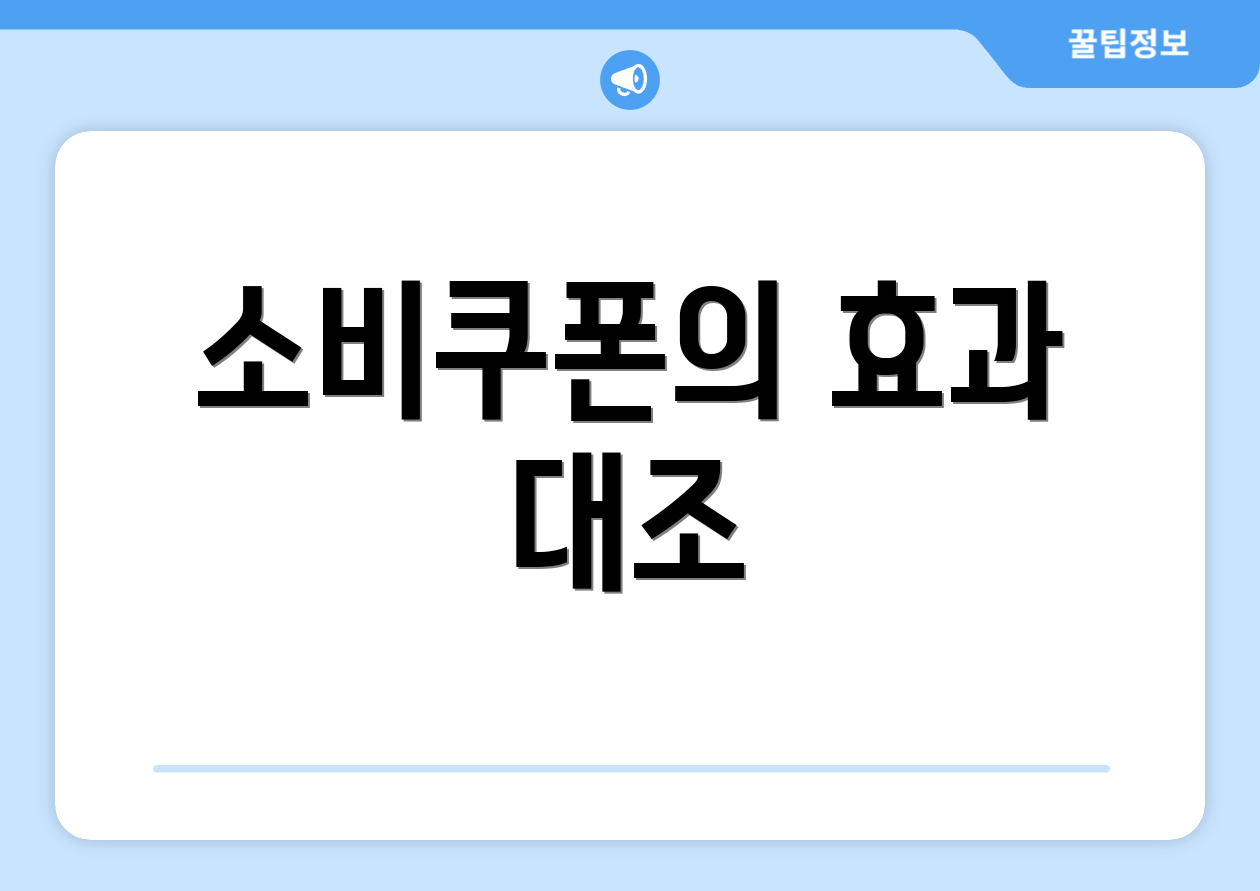 소비쿠폰의 효과 대조