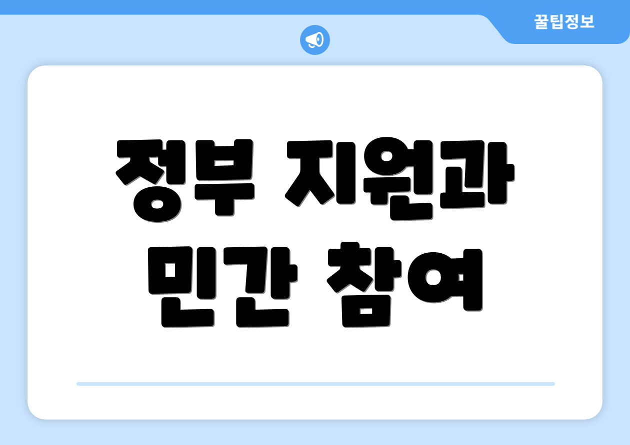 정부 지원과 민간 참여