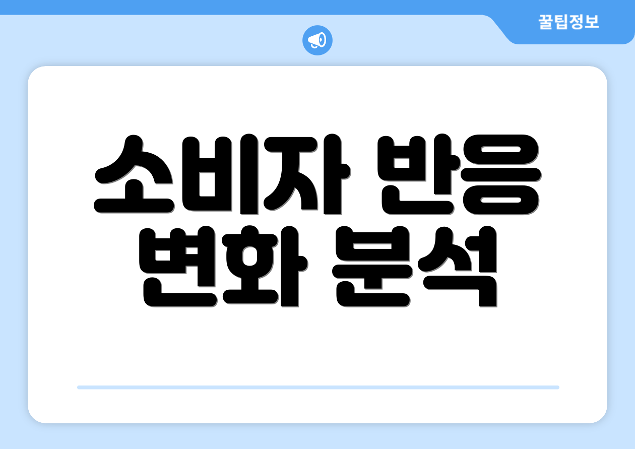 소비자 반응 변화 분석