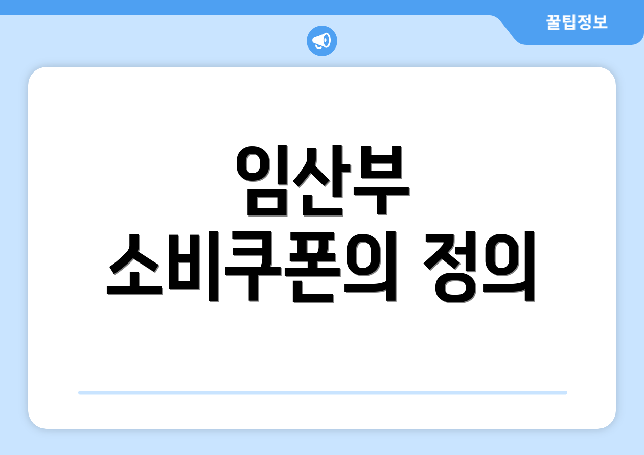 임산부 소비쿠폰의 정의