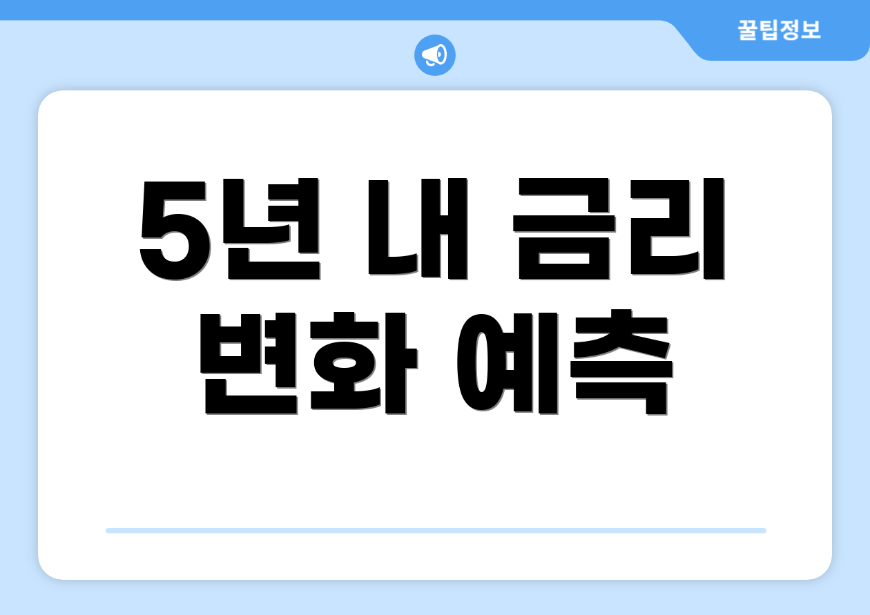 5년 내 금리 변화 예측