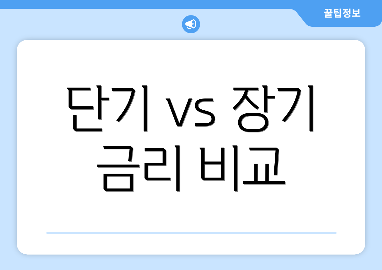 단기 vs 장기 금리 비교
