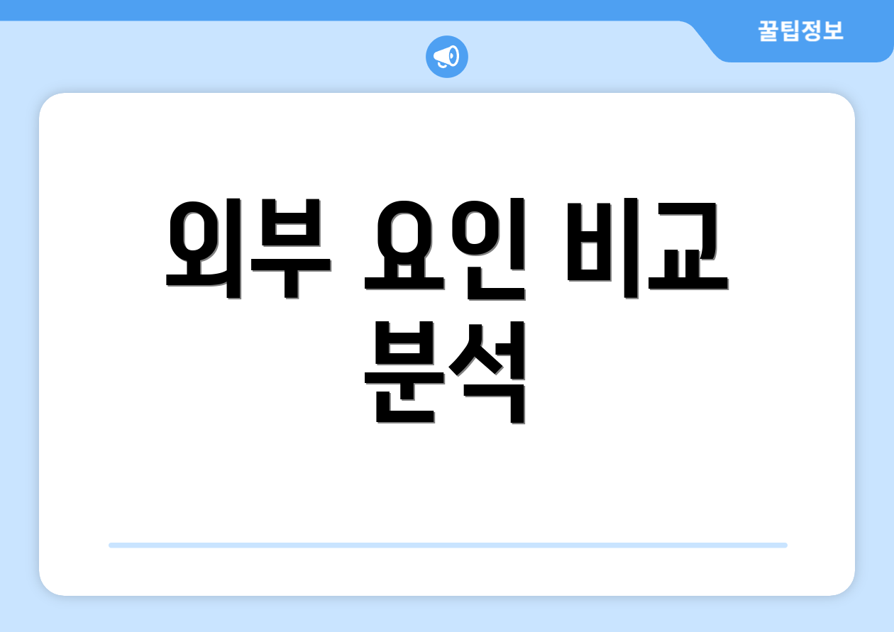 외부 요인 비교 분석