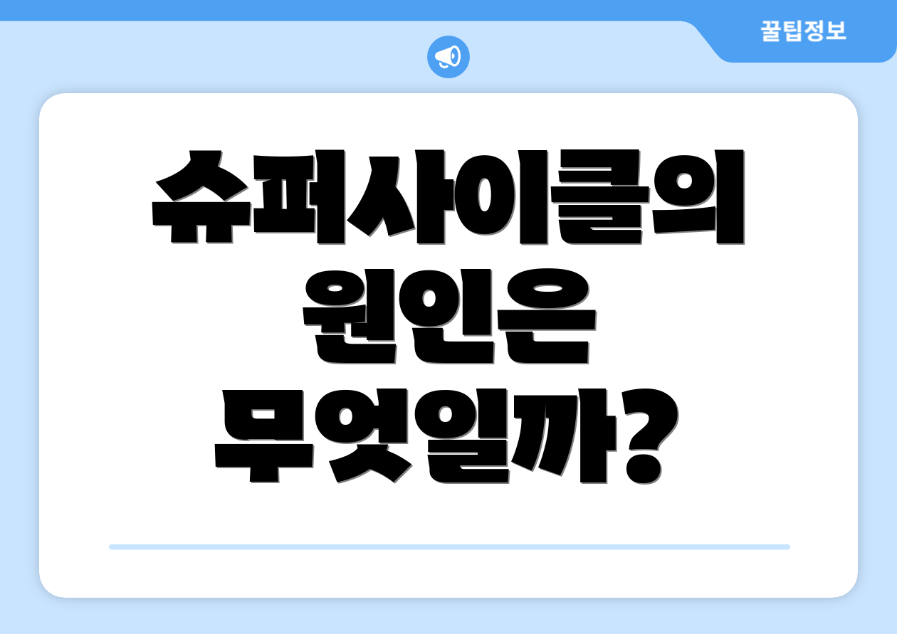 슈퍼사이클의 원인은 무엇일까?