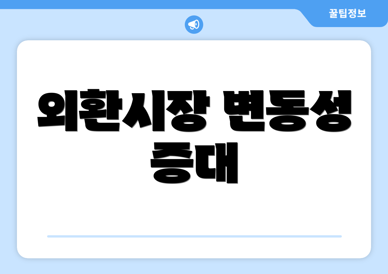 외환시장 변동성 증대