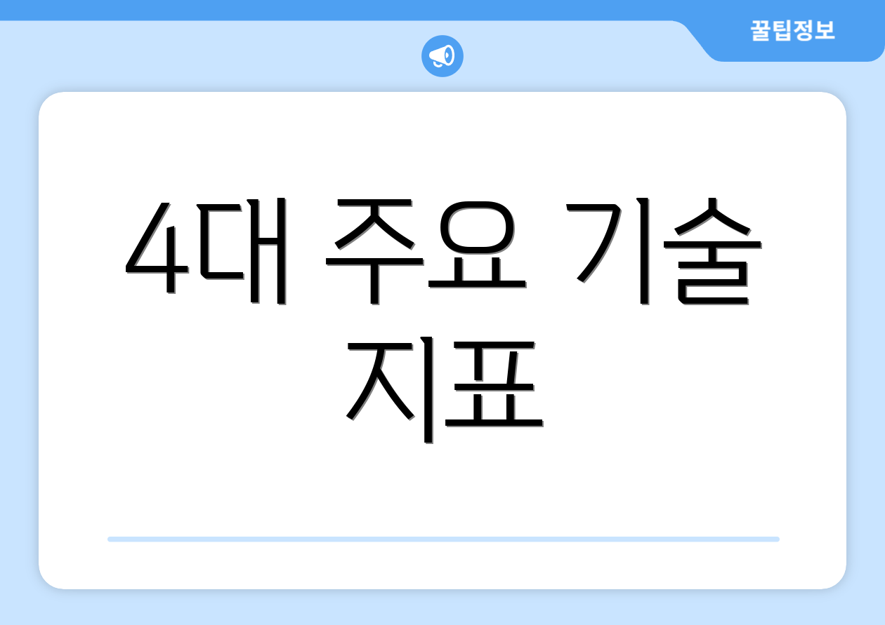 4대 주요 기술 지표