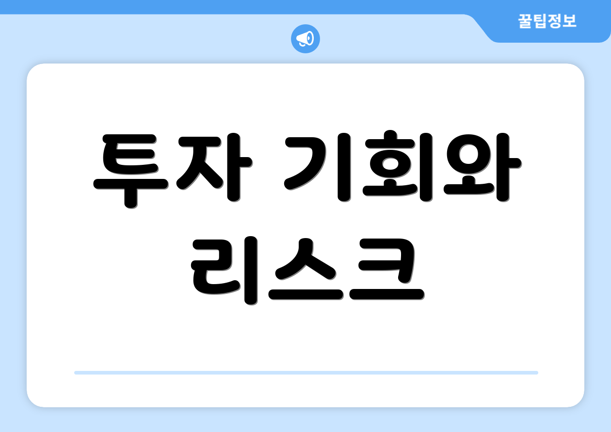 투자 기회와 리스크