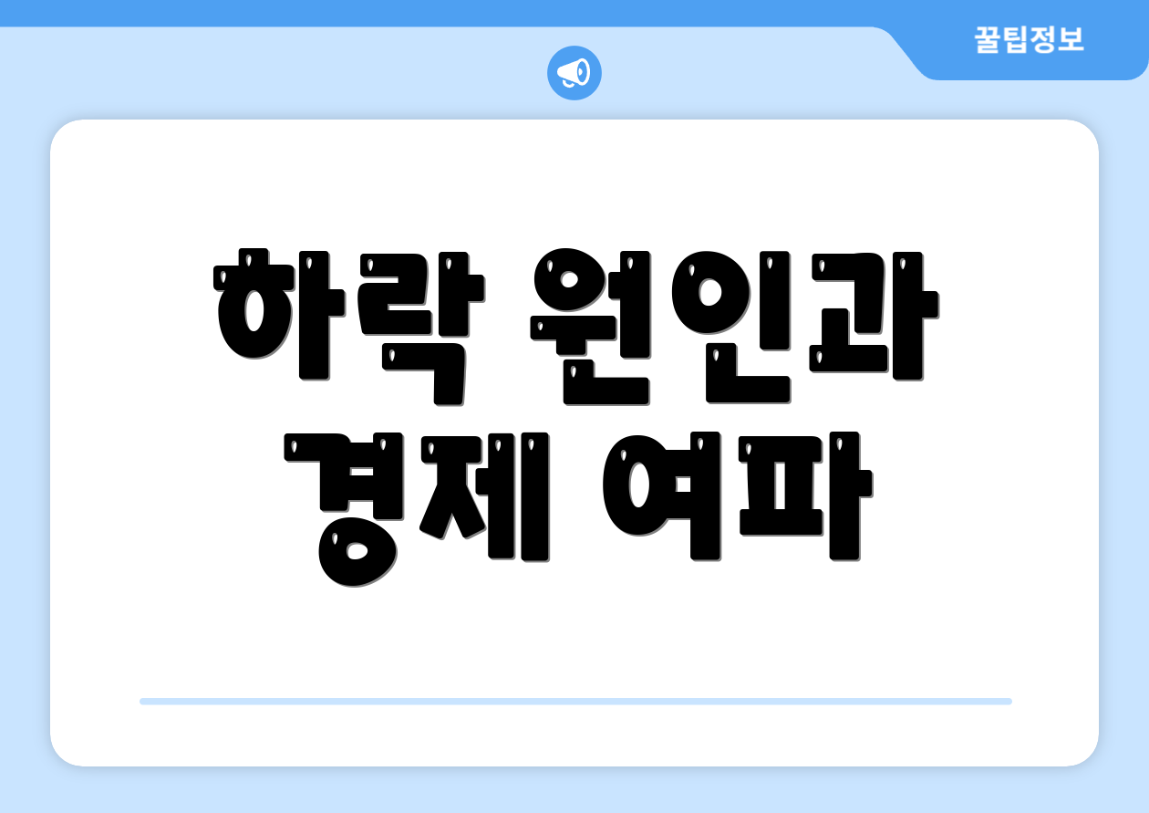 하락 원인과 경제 여파