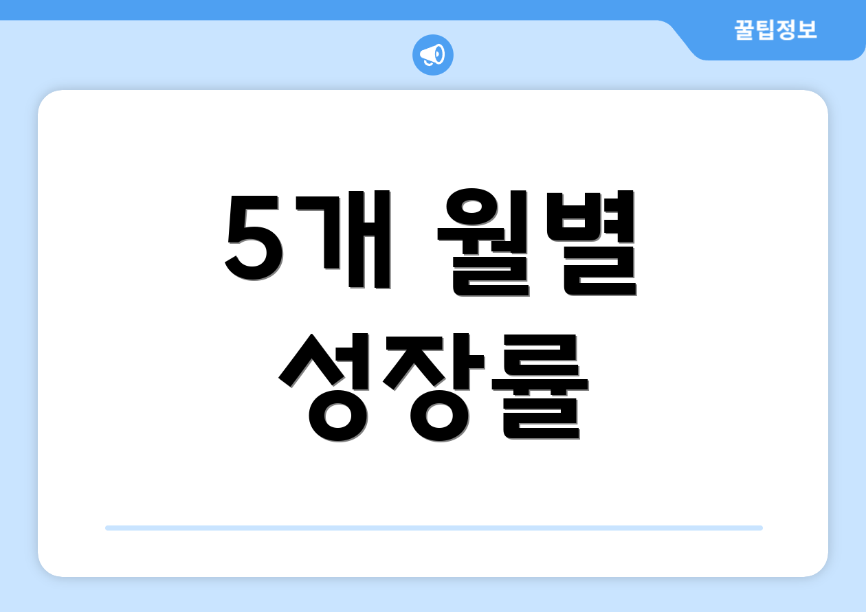 5개 월별 성장률