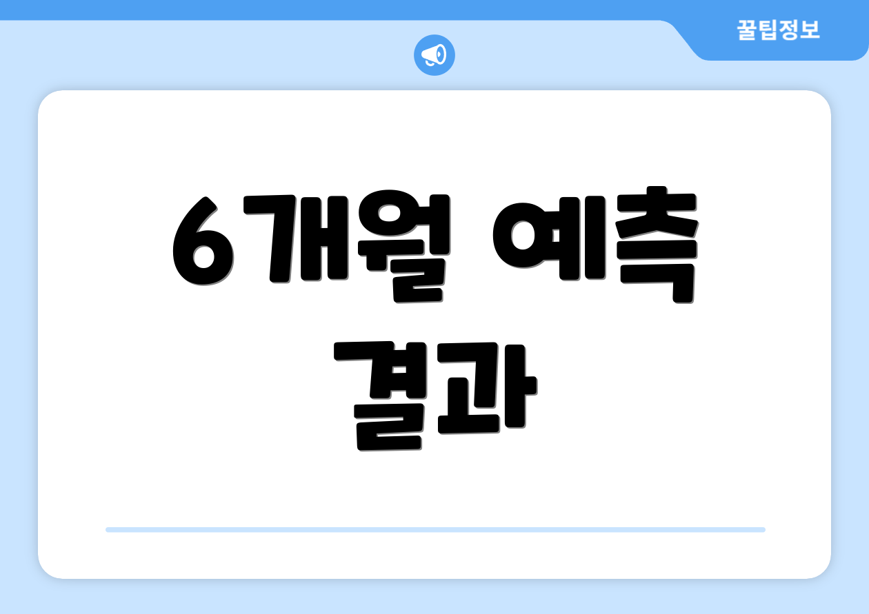 6개월 예측 결과