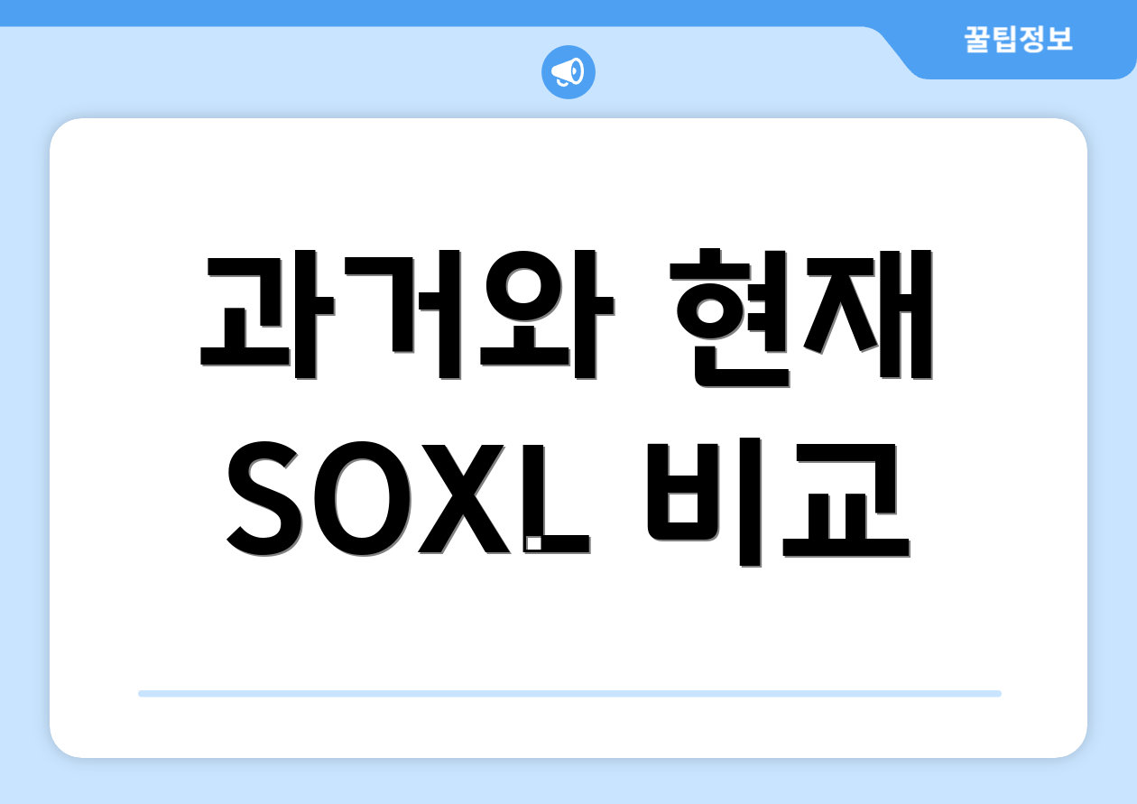 과거와 현재 SOXL 비교