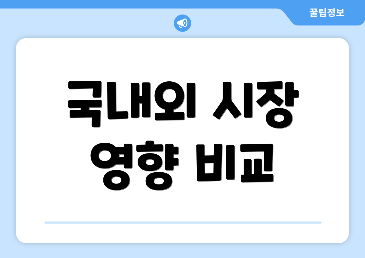 국내외 시장 영향 비교